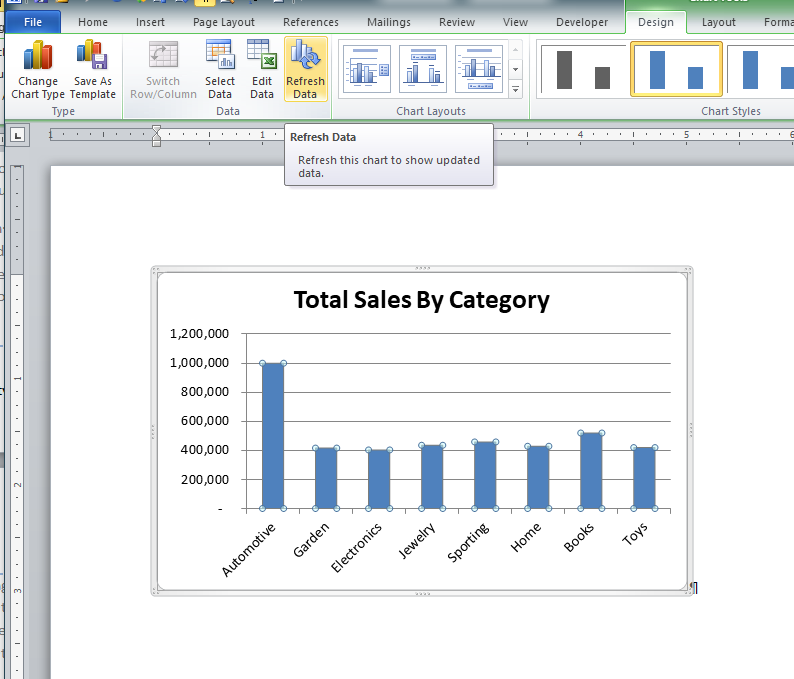 How To Insert Excel Chart Into Word