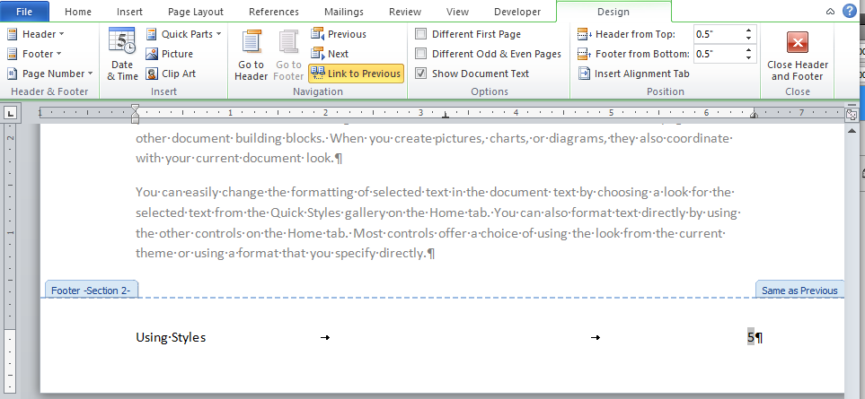 Insert Chapter Name In Word Footer