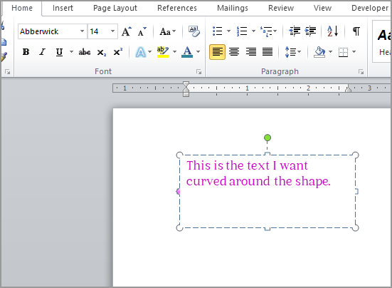 how do you curve text in word 2016 for hp laptop