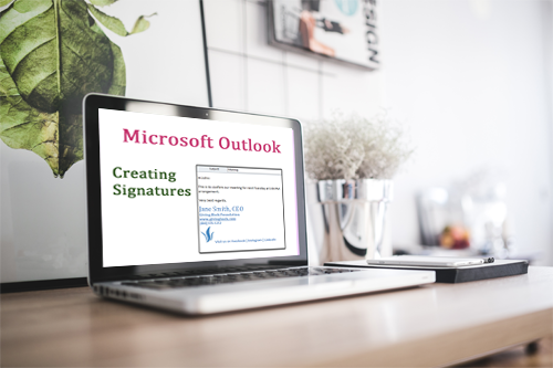 How do I create a signature in Outlook?