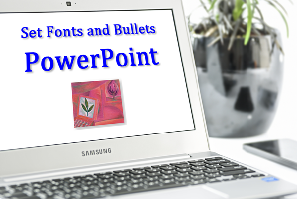 How can I replace all the fonts at one time in PowerPoint?