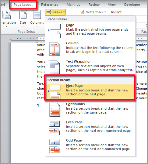 Change The Background Color Of A Single Page In Word