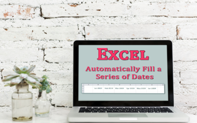 How do I automatically fill a column with a series of dates in Microsoft Excel?