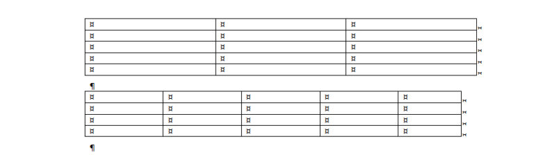 Insert Line Between Two Tables In Word