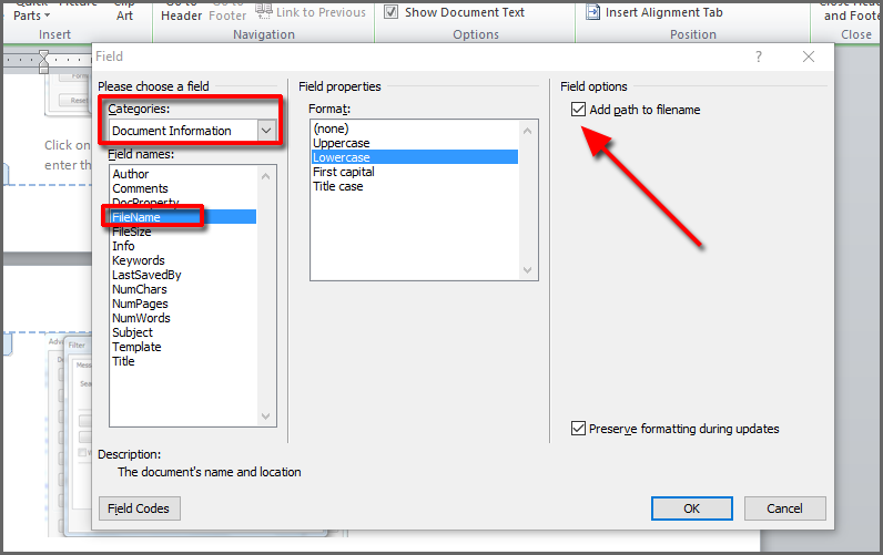 add filename to footer in word for mac add filename to footer in word for mac