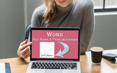 In Microsoft Word, how can I get the filename (and path) in my document footer?